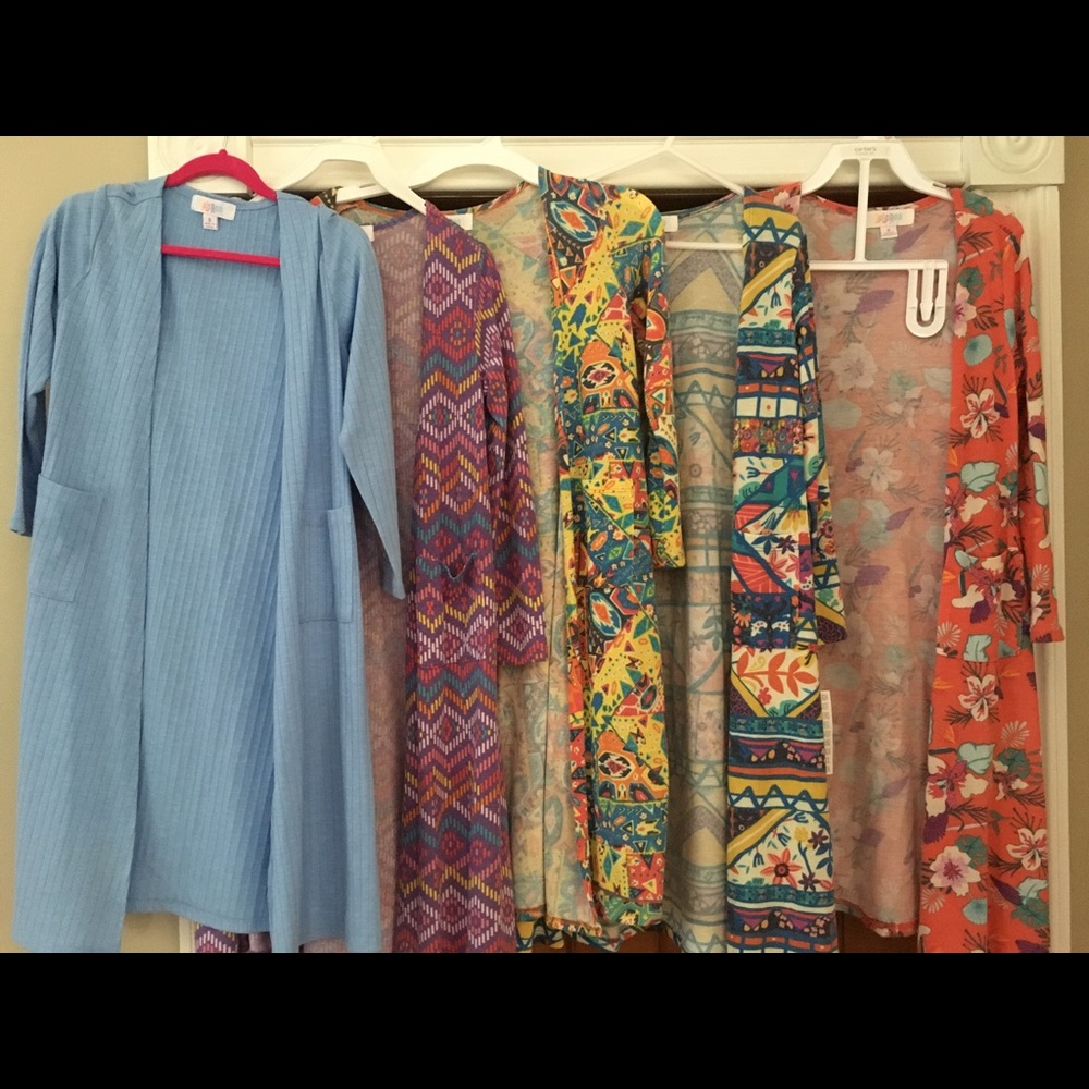 Five lularoe sweaters